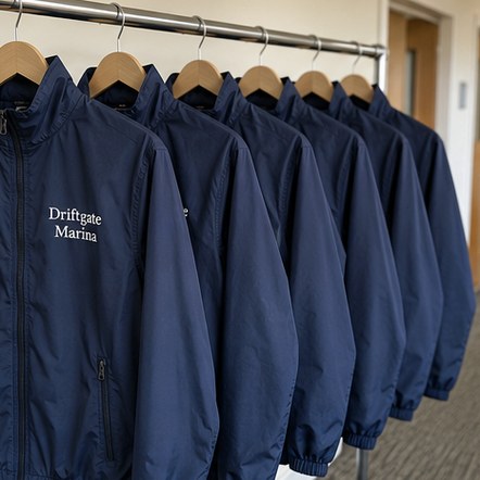Customized windbreakers for clubs and squads
